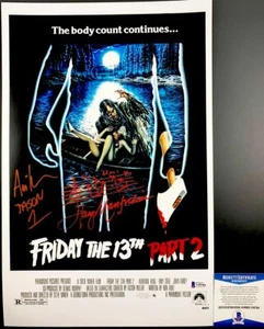 Ari Lehman & Harry Manfredini Signed Friday The 13th Part 2 11x17 Poster BAS COA - Picture 1 of 1