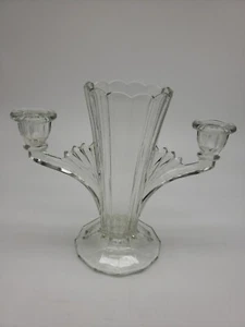 Vintage Jeanette Kristall Kerzenständer Art Deco 1930 T51 - Bild 1 von 3