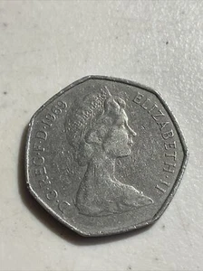 1969 ELIZABETH II Coin, New Pence 50 (M) - Picture 1 of 2