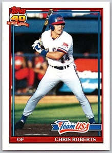 1991 Topps Traded #98T Chris Roberts Team USA - Picture 1 of 2
