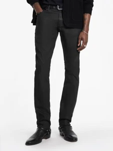 John Varvatos Slim Fit Waxed Coated Jeans MSRP $248  - Picture 1 of 3