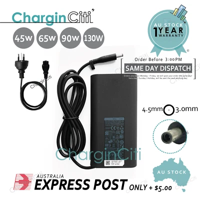 AC Power Adapter Charger For Dell XPS 13 15 9000 45W 65W 90W 130W 4.5*3.0mm 19.5 - image 1 of 4