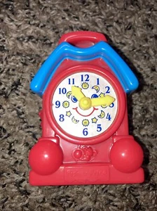 Vintage Fisher Price McDonalds Mini Spielzeug Uhr Kunststoff blau rote Zeiger bewegen 1996 - Bild 1 von 3