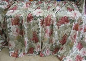 par de Crownson estilo vintage country mezcla de lino floral rosa crema verde forrado - Imagen 1 de 7