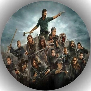 Portatorte compleanno festa immagine torta fondente - oblato The Walking Dead P22 - Foto 1 di 1