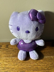 2013 Purple Hello Kitty plush with shiny outfit and bow, 9" - Picture 1 of 7