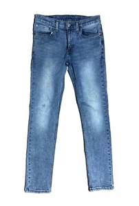 Levis 511 Jeans Mens 32X34 (32x32 Measured) Blue Distressed Slim Fit - Picture 1 of 8