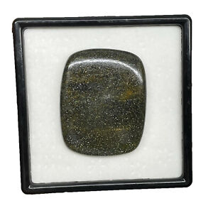 176.70 Cts Natural Black Sunstone 56mm*45mm Cushion Huge Loose Cabochon Gemstone