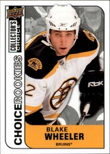 2008-09 Collector's Choice Boston Bruins Hockey Card #249 Blake Wheeler Rookie
