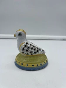 Keramik Vogel Räucherstäbchenhalter oder Blumenfrosch Made in Portugal - Bild 1 von 7