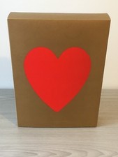 H&M Hennes Hard Card Cardboard Fold out Gift Box Present Wrapping Storage Heart