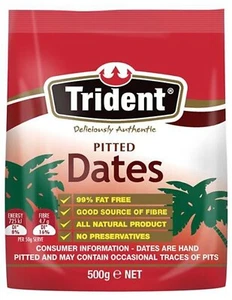 Trident Pitted Dates 500gm x 1 - Picture 1 of 1