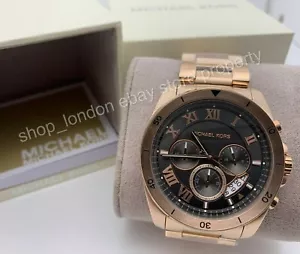 Michael Kors MK8563 Brecken Rose Gold Tone Grey Dial Chronograph Men's Watch - Picture 1 of 5
