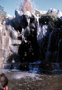 35MM Slide Photo Disney Land Waterfall as seen from Steamboat 1965 - Picture 1 of 3