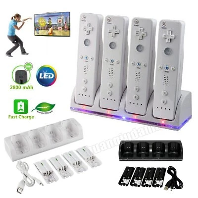 Charging Charger Dock with Rechargeable Battery Pack for Nintendo Wii Controller - Image 1 of 4