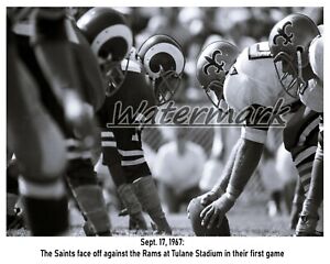 NFL Sept 17 1967 New Orleans Saints 1st Game VS Los Angeles Rams 8 X 10 Photo