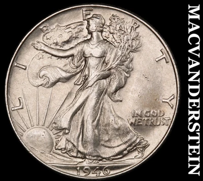 1946 Walking Liberty Half Dollar - Scarce  High Grade  Lustrous  #F9652 - Image 1 of 2