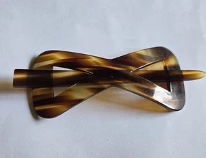 Vintage Französische Haarspange Faux Schildpatt 70er Jahre Haarstab - Bild 1 von 5