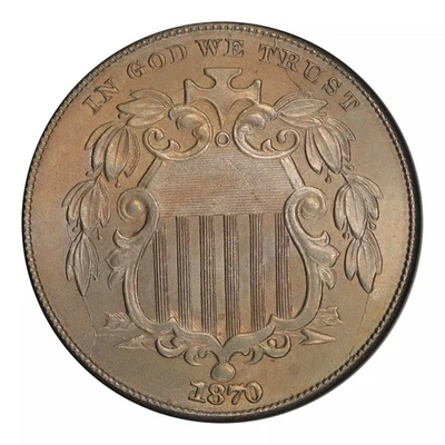 1870-P Shield Nickel PCGS MS65 - Image 1 of 4