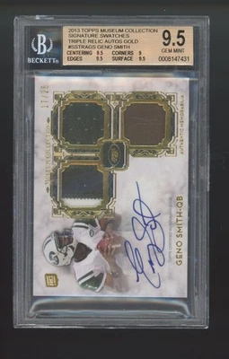 2013 Museum Collection Geno Smith Gold Rookie Patch Auto 17/25 BGS 9.5/10 READ - Image 1 of 2