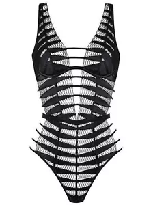 Agent Provocateur “Rayna Body” Black Silk Satin Lace Bodysuit Sexy Lingerie Goth - Picture 1 of 1