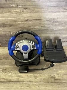 Intec G5285 Multi Console Racing Steering Wheel w/ Pedals PS1 PS2 XBox GameCube - Picture 1 of 15