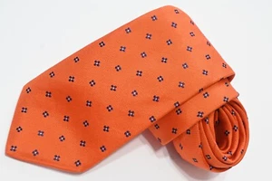THOMAS ROSA GEBLÜMT ORANGE SEIDE HERREN Krawatte W: 3 1/4" von L: 59" - Bild 1 von 6