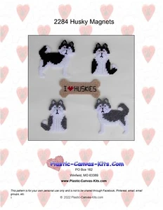 Husky Hund Magnete - Kunststoff Leinwand Muster oder Kit - Bild 1 von 1