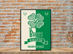 Celtic FC Print Scottish Football Poster High Quality Wall Art A3/A4 Gift Idea - Picture 1 of 9