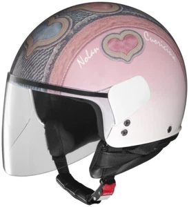 Motorcycle helmet ~ By Nolan N30 Style “Hearts Art” ~ W/Visor / Italy - - Sz L - Picture 1 of 12