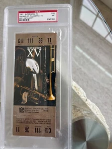 🔥🔥ULTRARARE Low Pop PSA 7 Super Bowl 15 XV Full Ticket Raiders v Eagles !🔥🔥 - Picture 1 of 3