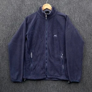 Helly Hansen Mens Small Full Zip Fleece Jacket Navy Mock Neck Zipped Pockets - Picture 1 of 18