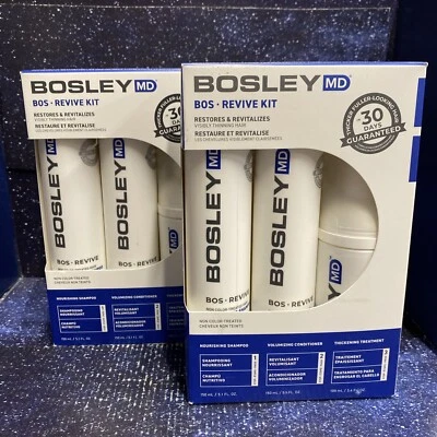 2X Bosley MD BOS Revive Kit 3 Pcs - Restore & Revitalizes Non-Color Treated Hair - Image 1 of 4