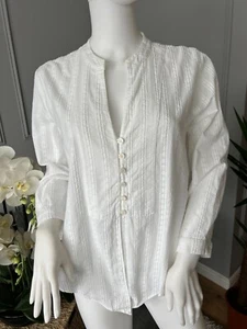 Blusa Top Camisa BCBGMAXAZRIA Mujer Talla M Algodón - Imagen 1 de 8