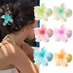 Summer Egg Flower Hair Clip Large Hair Claw Decor Beach Hawaii Holiday Dressing - Picture 1 of 70