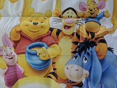 Winnie The Pooh & Friends Backdrop Happy Birthday Party Photo Background Banner  - Image 1 of 4