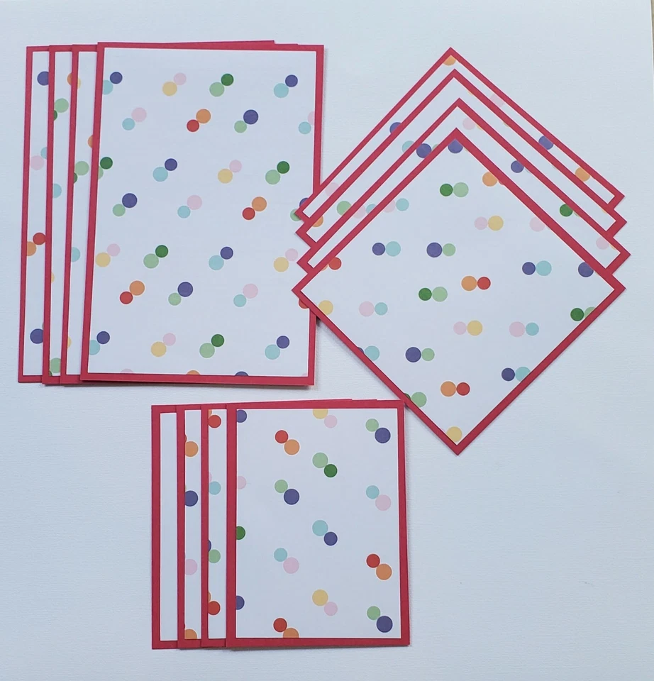 Premade Scrapbook Mat Set [12 pc] Circles #17 Foto 1 de 1