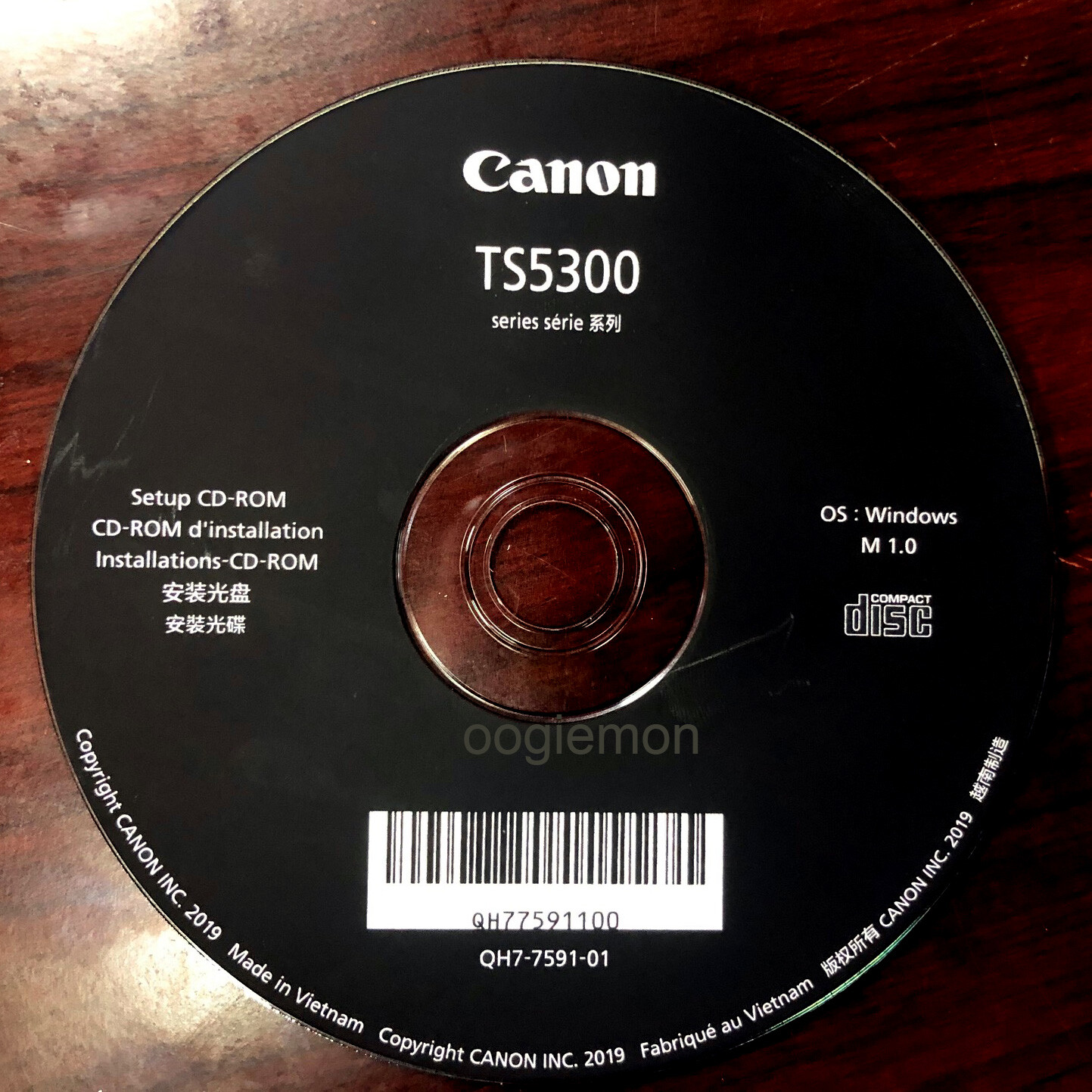 Setup CD ROM for Canon Pixma TS8200 