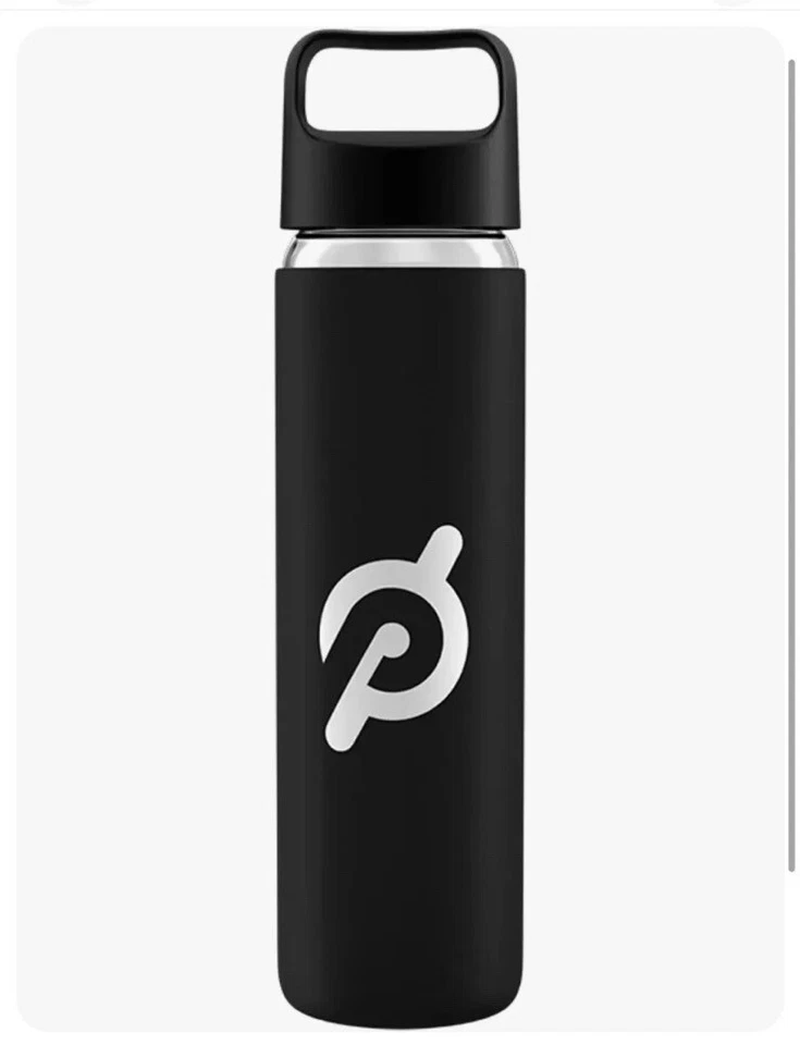 Стеклянная бутылка для воды Peloton | 16 унций Бутылка с силиконовым рукавом без губ, Easy-Sc - Изображение 1 из 4