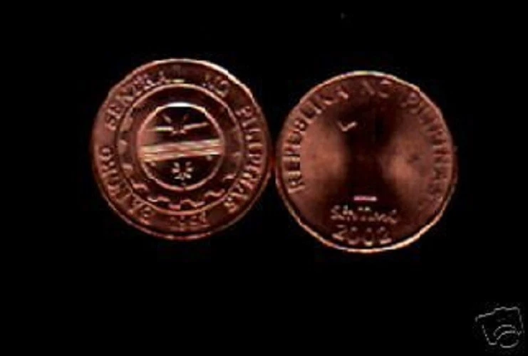 PHILIPPINES 1 SENTIMO KM-273 2002 Lot BANK SEAL UNC COINS X 100 PCS ASIA MONEY - Image 1 of 1