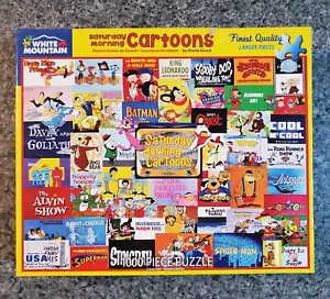 CARTONI ANIMATI SABATO MATTINA MONTAGNA BIANCA PUZZLE 1000 PEZZI COMPLETO - Foto 1 di 6