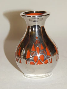 Vase Silver Overlay Art Deco - Picture 1 of 7