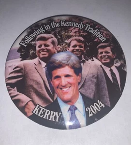 Siguiendo la tradición Kennedy John Kerry para presidente 2004 3" pin botón - Imagen 1 de 2