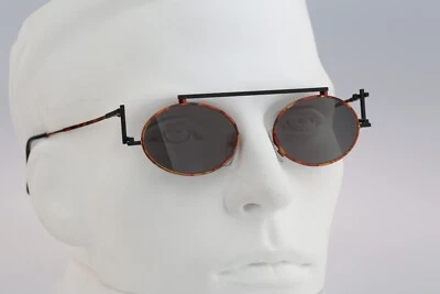 Casanova RVC 4 C 03, винтажные 90-х черепаховые и черные стимпанк овальные солнцезащитные очки - Изображение 1 из 4