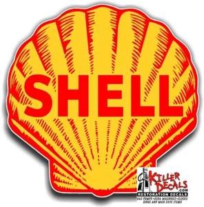 (shell #3) 12" SHELL pompa benzina LUBSTER DECAL GASOLIO ADESIVO - Foto 1 di 1