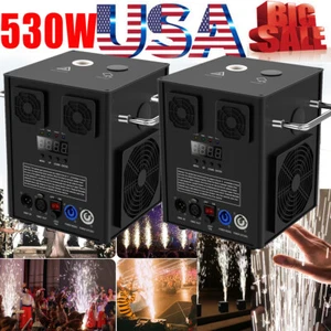 2PCS Large Cold Spark Machine 530W DMX Stage Firework Machine 6.6-9.8ft DJ Lamp - Bild 1 von 17