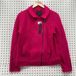 NEW Tahari Wool Blend Motorcycle Style Jacket Womens Small 17.5x24 NWT - Picture 1 of 16