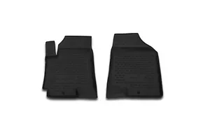 Custom Fit Floor Mats Liners fits a 2009-2013 KIa Soul - Front 2 Pieces - Black - Picture 1 of 3