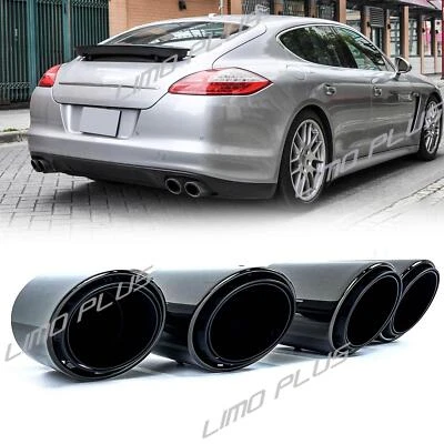 Fits for 2010-2013 Porsche Panamera 970 GTS Sport Look Exhaust Muffler Tips - Imagem 1 de 4
