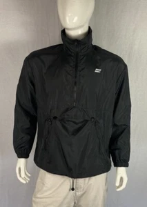 HURLEY Black Packable Wind and Water Resistant Half Zip Jacket, NEW, Men's Large - Picture 1 of 13